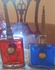 TWO HAND-CRAFTED MOROCCAN SPRINKLE PERFUME BOTTLES picture