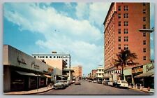 Sarasota FL Main Street View Five Points City Pier Orange Blossom Hotel Postcard picture
