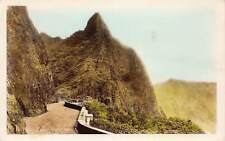 J76/ Honolulu Hawaii RPPC Postcard c1930s Pali Road Color Image  9 picture