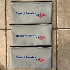 Brand New Authentic Bank Of America Deposit Bag 11in X 6in Pre Owned  - LOT Of 3 picture