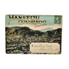 Vintage 20s Colortone Manitou Colorado 18 Photo Souvenir Folder picture