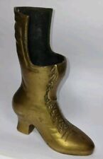 andrea by sadek brass boot statue with patina 8.5