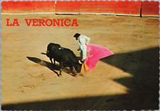 Bullfighting Old Mexico c1960's Matador Veronica Pass Pink Cape Petley Postcard picture