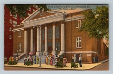 St Petersburg FL, First Baptist Church, Parishioners Florida Vintage Postcard picture