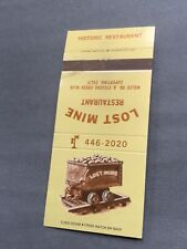 Vintage California Matchbook: “Lost Mine Restaurant” Cupertino, CA picture