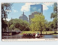Postcard Swanboat in the Public Garden Boston Massachusetts USA picture