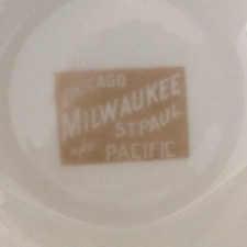 CHICAGO MILWAUKEE ROAD ST. PAUL and PACIFIC RAILROAD COFFEE CUP HAVILAND FRANCE picture