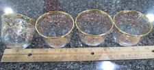 4 VINTAGE GOLD FLORENTINE LIQUEUR GLASSES picture