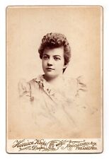 CIRCA 1890s CABINET CARD HARRISON KRIPS GORGEOUS YOUNG LADY PHILADELPHIA PENN. picture