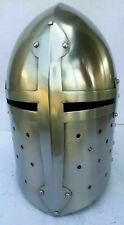 Halloween Sugar Armor Helmet Brass Accents Medieval Knight Crusader 18 gauge picture