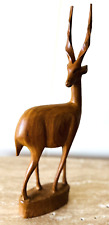 Vintage Hand-Carved Wooden Antelope/Gazelle 14” Tall, Kenya picture
