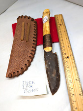Indian Bone  Knife Fixed blade   Arrowheads,Indian Cowboy picture