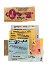 OLD VINTAGE DISNEYLAND CHILD A-E TICKET/COUPONS  MAY 1977-Disney picture