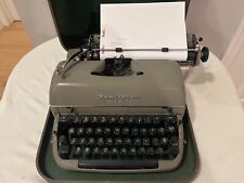 Vintage Remington Quiet-Riter Manual Typewriter Miracle Tab Green + Case ~WORKS picture
