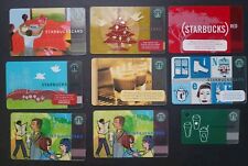 Lot of 9 Vintage Starbucks Gift Cards 2006, 2007, 2008, 2009 empty, no value picture