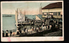 1904 PIER at the INLET - ATLANTIC CITY N.J. * POSTED 1909 to PA message stamp 1c picture