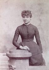 C.1880s Cabinet Card Baltimore MD Beautiful Woman Victorian Dress Corset A40121 picture