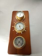 Vintage Sunbeam Weather Station Analog Dials Barometer Thermometer Hygrometer picture