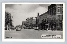 Washington C.H OH-Ohio, Panoramic View Court Street, Antique Vintage Postcard picture