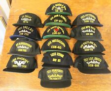 Lot of 14 USS Navy Trucker hats MADE IN USA 1980's snapback picture