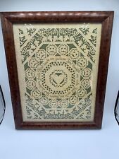 Vintage 1990 Framed Artist Made Eavenson Paper Lace Scissor Cuts Wall Art picture