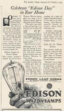 Magazine Ad - 1914 - Edison Lamp Works - Mazda Lamps picture