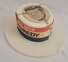 Authentic JFK 1960 Campaign Hat John Kennedy Win With Kennedy Great Condition  picture