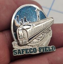 VTG Lapel Pinback Silver Tone Safeco Field Seattle Mariners Sliding Train  picture