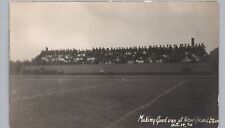 NEW GRAND STAND CROWD c1910 real photo postcard rppc football field picture