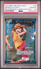 One Piece PSA 10 Miracle Battle Carddass Monkey D. Luffy P OP 38 Promo Campaign picture