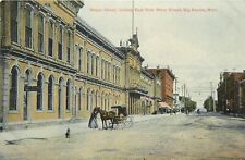 c1909 Postcard; Maple Street  East from State St, Big Rapids MI Mecosta County picture