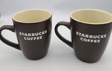 2 Starbucks Coffee/ Tea Mugs 2010 Brown 12 oz picture
