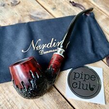 Eric Nording Handmade Semi Rustic Churchwarden Spigot Briar Tobacco Pipe - NEW picture