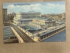 Postcard Chicago IL Illinois Union Station Train Railroad Depot Vintage PC picture