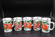 Vintage Potpourri Press Coffee Mugs Summer Fruit-1991-Set of 5 picture