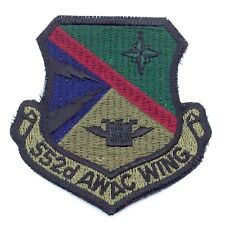 Vintage 552d AWAC Wing Airborne Warning Air Control Sew On Patch H124z picture