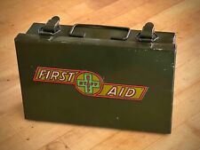 VINTAGE FIRST AID KIT - GREAT GRAPHICS & LOTS OF SUPPLIES picture