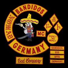 14pcs full Bandidos MC Embroidered Iron On Patch Jacket Leather Vest Rider Biker picture