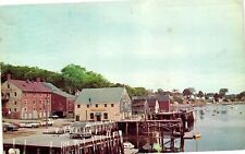 Vintage Postcard- Waterfront at Castine, Maine. 1960s picture