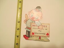 Vintage Valentine Police Policeman Keep off A188 picture