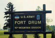 Postcard U.S. Army Fort Drum Sign in Watertown New York, NY picture