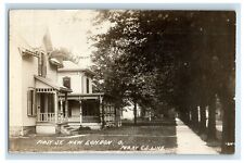 1909 First St. New London Ohio OH, House Tree Lined RPPC Photo Antique Postcard picture