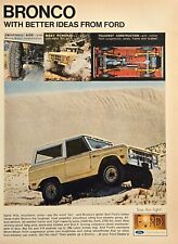 1968 VINTAGE PRINT AD - FORD - FORD BRONCO - SAND, HILLS, MOUNTAINS, SNOW --GO picture