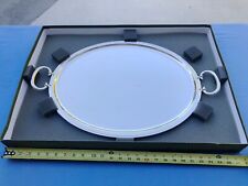Rare French Christofle Albi Silverplate Large Oval Serving Tray with Handles NEW picture