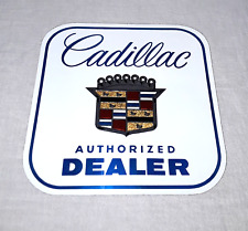 VINTAGE CADILLAC AUTHORIZED DEALER SERVICE VINYL STICKER DECAL SIGN UNUSED NOS picture