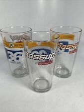 (3) VTG Budweiser Whassup | Oakland A’s | KICN 36 | Mug Beer Bar Pint Glass picture