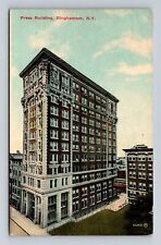 Binghamton NY-New York, Press Building, Antique Vintage c1912 Souvenir Postcard picture