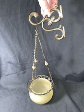 Vtg PARTYLITE Paris Retro Hanging Candle Holder With Brass Wall Hanger Votive picture
