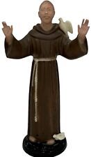 Vintage St Francis Of Assisi Figurine 6.5” Hartland Molded Plastics  1950s picture