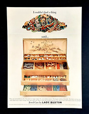 Lady Buxton jewelry box ad vintage 1962 jewel case original advertisement picture